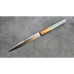 ВИКИДНИЙ авторський складаний ніж ручної роботи Androshchuk Knives, сталь N690, 60-61 HRC. Photo 3